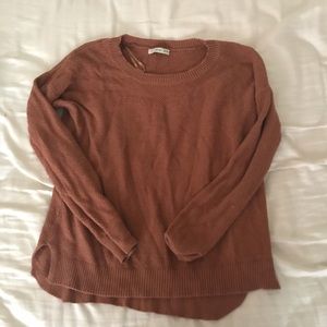 Dark peach colored crew neck sweater